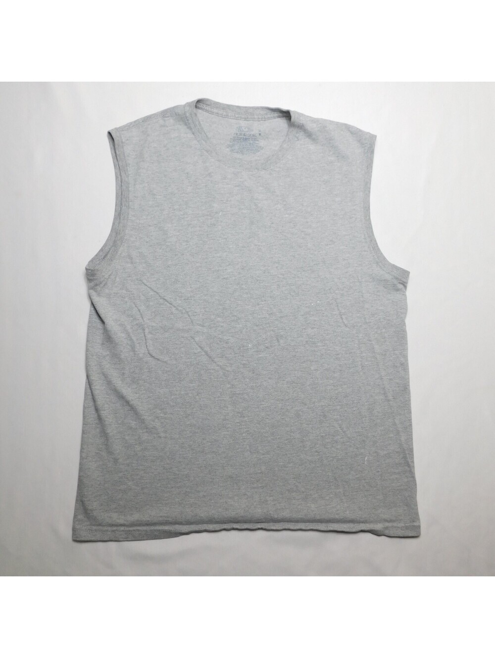 Fruit of the Loom Mens Medium Gray Muscle Shirt Sleeveless T-Shirt Heather M